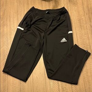 Adidas Black Joggers with White Accents